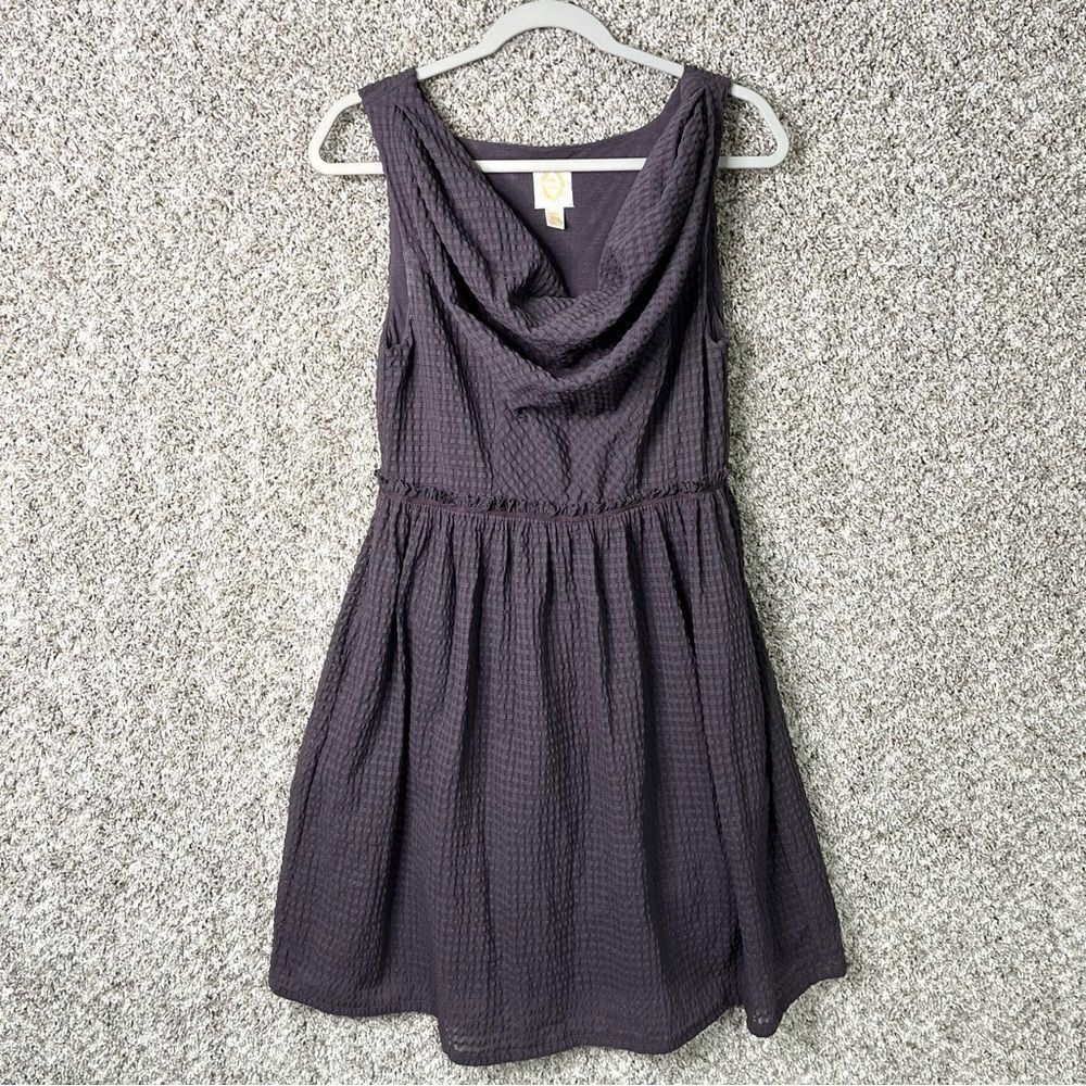 Ric Rac Dress Women’s Medium Purple Waffle Weave Textured Sleeveless Fit & Flare